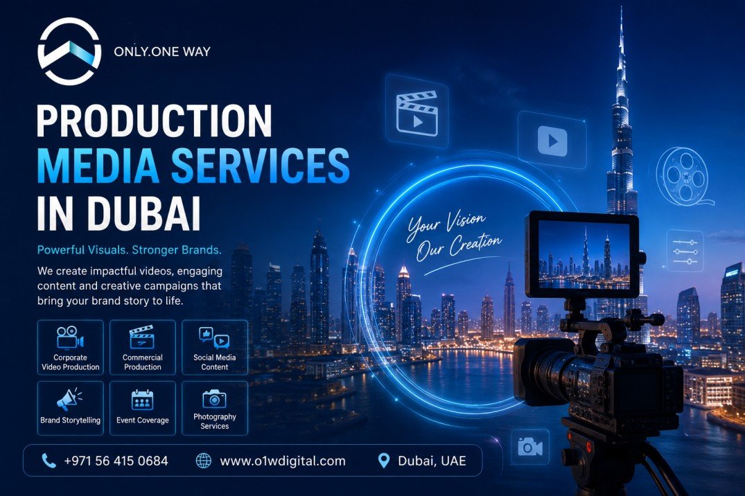 Professional production media services in Dubai creating branded visual content for businesse