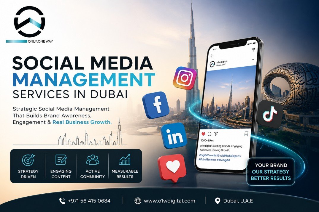 Creative social media management services in Dubai helping businesses grow online visibility