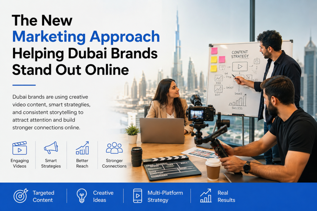 Creative team producing social media video content for Dubai businesses in Al Barsha