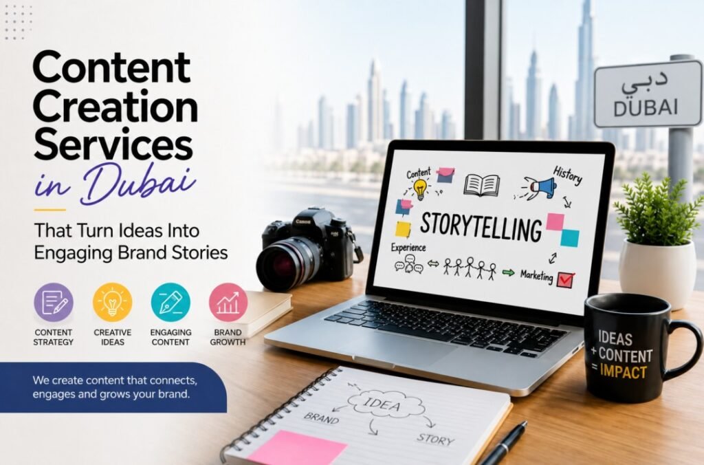 Content creation services in Dubai for engaging brand stories and creative content