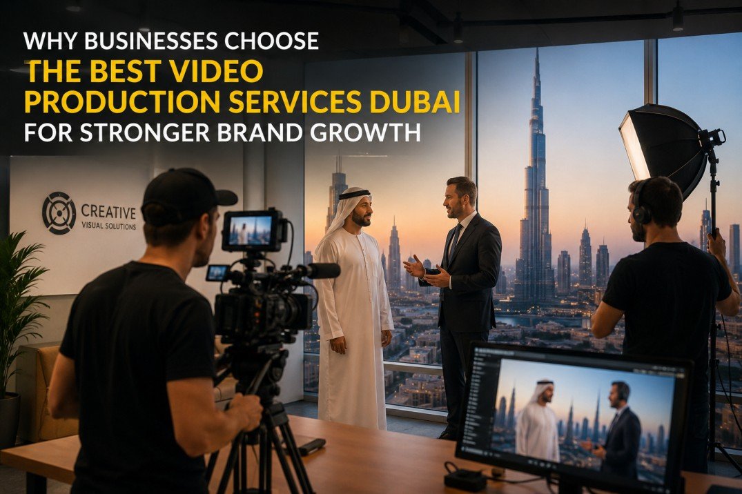 Professional video production team creating commercial business videos in Dubai