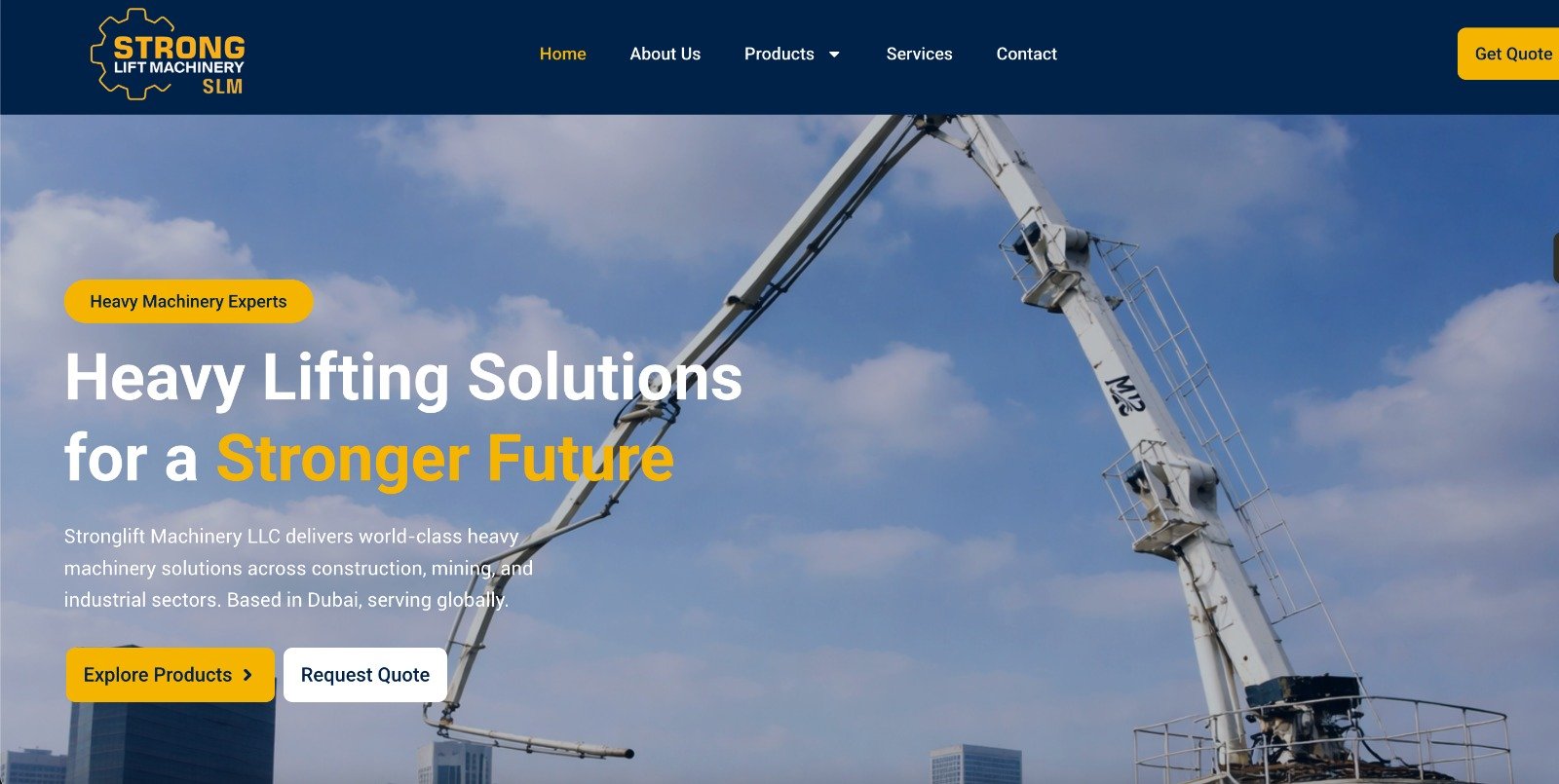 Strong Lift Machinery website
